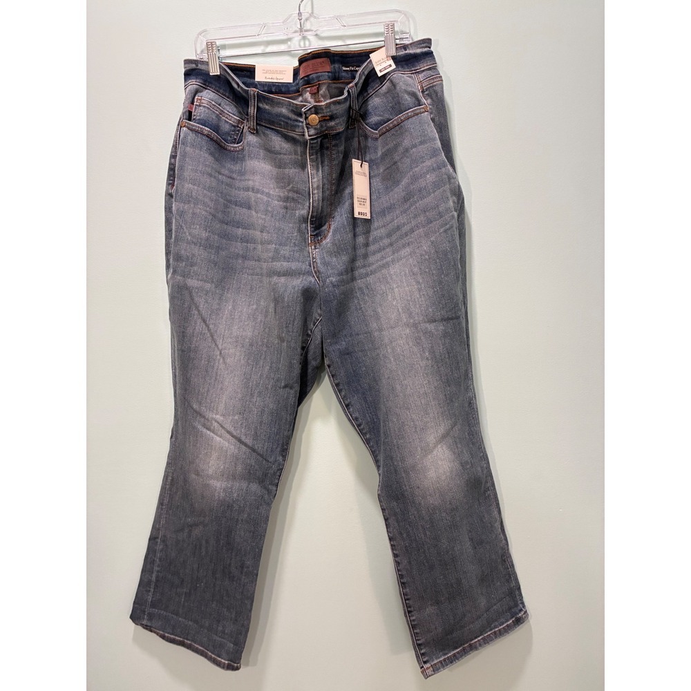 Judy Blue Skinny Fit Capri Jeans Medium Wash Mid Rise Plus Size 22W NWT